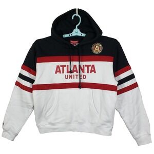 Atlanta United Mitchell & Ness MLS Womens Medium Hoodie White Black Red NWT